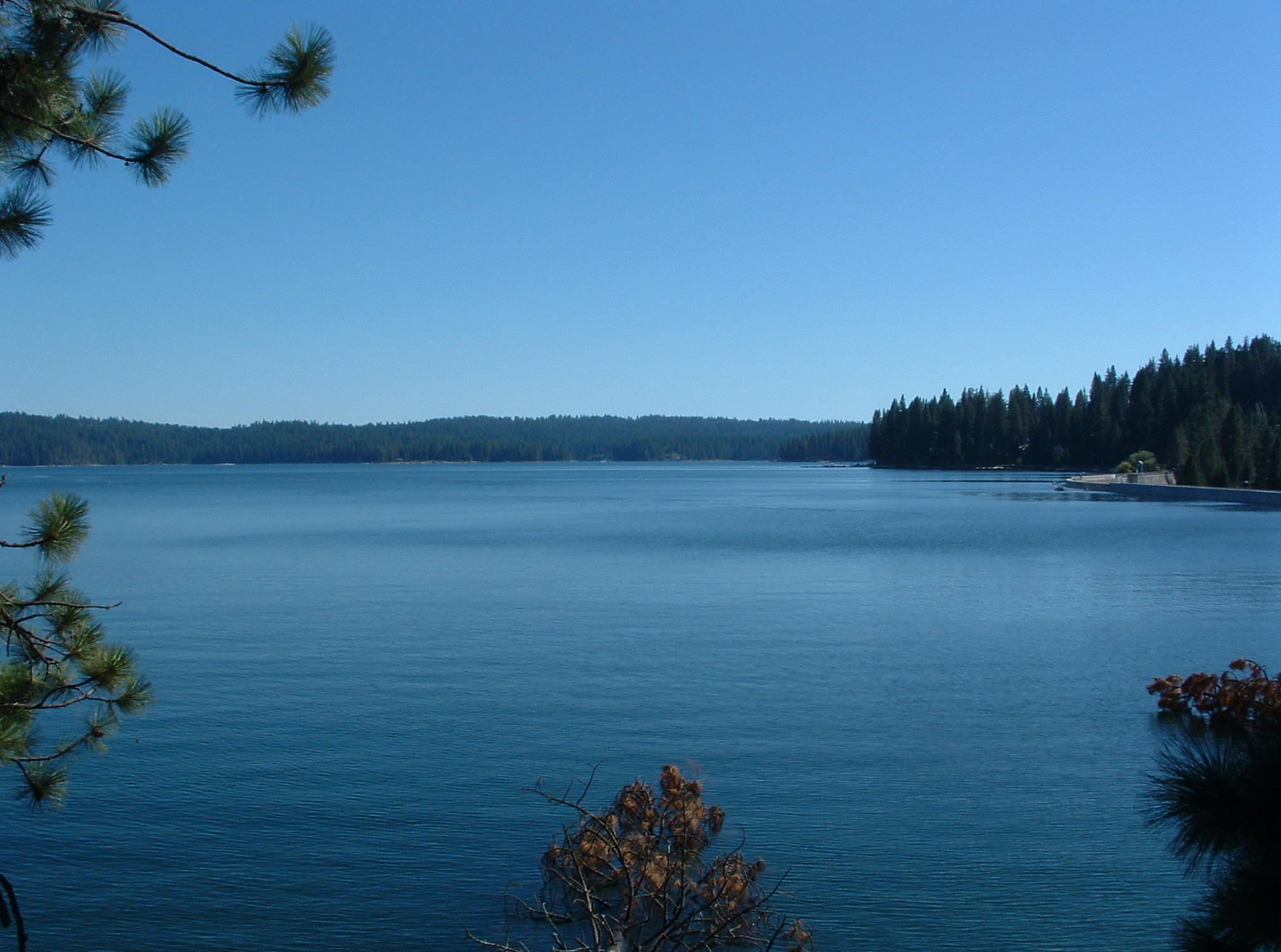 Shaver Lake in California photographed in 2003, regional context rather than an image of the reported Bigfoot
